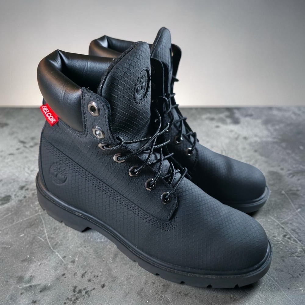 Timberland Premium Helcor Waterproof Boots Triple Black Mens 7.5 / Womens 9